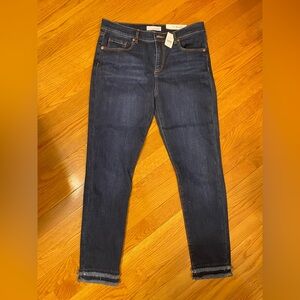 LOFT Blue Skinny Jeans Dark Indigo Wash